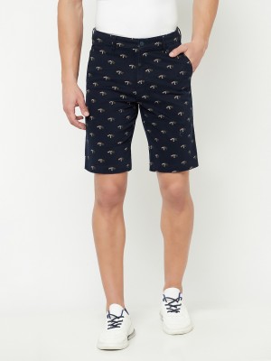 CANTABIL Printed Men Dark Blue Bermuda Shorts