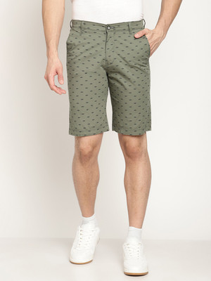 CANTABIL Printed Men Green Bermuda Shorts