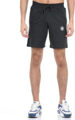 Cloak & Decker By Monte Carlo Solid Men Dark Grey Bermuda Shorts