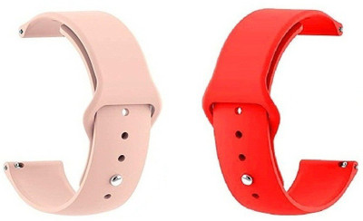 BLACK LOVIES 20MM SOFT SILICON BELT Smart Watch Strap(Pink, Red)