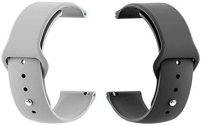 BLACK LOVIES 20MM SOFT SILICON BELT Smart Watch Strap(Black, Grey)