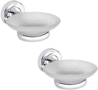 ANALEX Soap dish Stainless steel pack of 2(Silver)