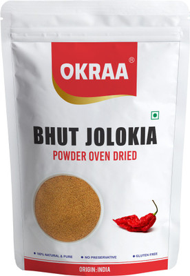 OKRAA Bhut Jolokia Powder /Ghost Pepper Powder/ organically Grown (Oven Dried) - 50 GM(50 g)