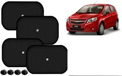 FINCOSTA Side Window Sun Shade For Chevrolet Sail Hatchback(Black)