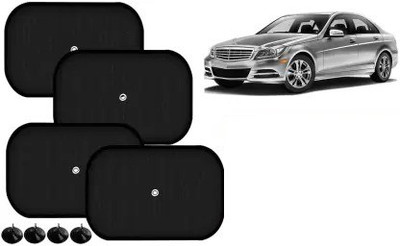 FINCOSTA Side Window Sun Shade For Mercedes Benz C250(Black)