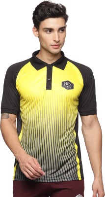 HPS Sports Colorblock Men Polo Neck Yellow T-Shirt