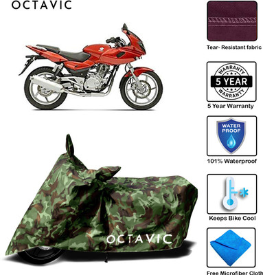 octavic Waterproof Two Wheeler Cover for Bajaj(Pulsar 220 DTS-i, Green)