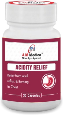 A M Medico Acidity Relief Ayurvedic Relief from Acid Reflux & Burning In Chest 30 Capsules