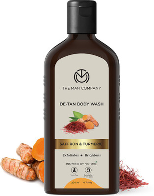 THE MAN COMPANY De-Tan Body Wash with Saffron, Turmeric & Walnut Beads for Skin Brightening
