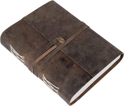 Prathak Exports Leather Handmade Diary A5 Diary Plain 100 Pages(Brown)