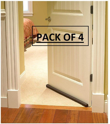 DEAGAN Bottom Sealing Strip Guard for Home - (Size-39 inch) (Pack Of 4) Gap Filler Sound-Proof Floor Mounted Door Stopper(Brown)