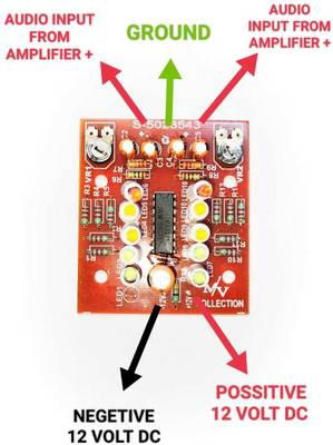 M V COLLECTION STEREO 10 LED VU METER SOUND LEVEL INDICATOR FOR AMPLIFIERS Electronic Components Electronic Hobby Kit