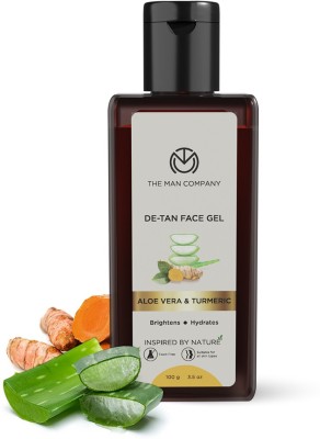 THE MAN COMPANY De-Tan Face Gel with Aloe Vera & Turmeric for Skin Brightening & Hydration