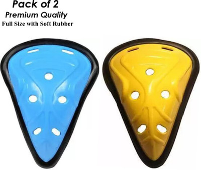 RRTraders Blue & Yellow Premium Abdominal Guard (Pack of 2) Abdominal Guard(Blue, Yellow)