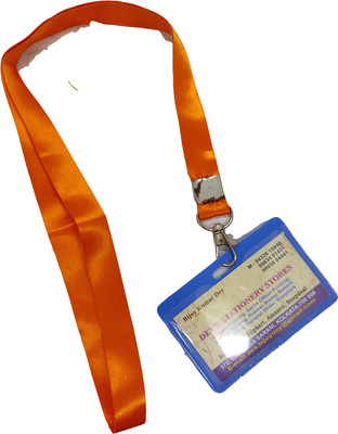 Dey 's stationery store Plastic ID Badge Holder, Lanyard(Pack of 1)