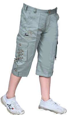 SKGKidsWear Three Fourth For Boys(Grey Pack of 1)