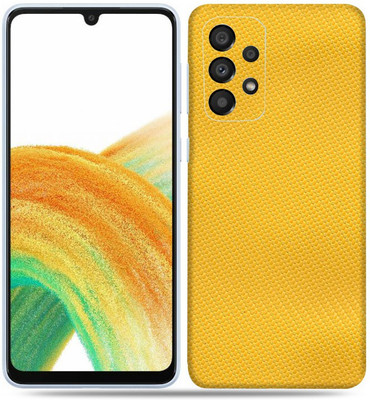 OggyBaba Samsung Galaxy A33 5g, Carbon Fiber Yellow Mobile Skin(Yellow)