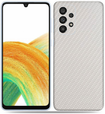OggyBaba Samsung Galaxy A33 5g, Carbon Fiber White Mobile Skin(White)