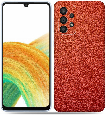 OggyBaba Samsung Galaxy A33 5g, Leather Red Mobile Skin(Red)