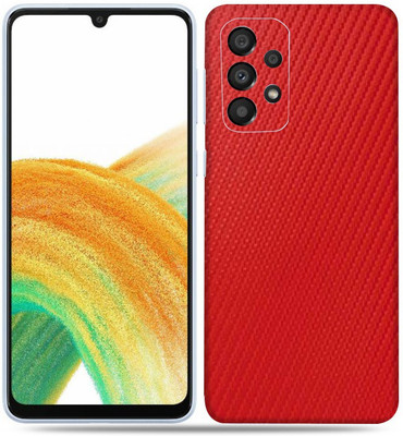 OggyBaba Samsung Galaxy A33 5g, Carbon Fiber Red Mobile Skin(Red)