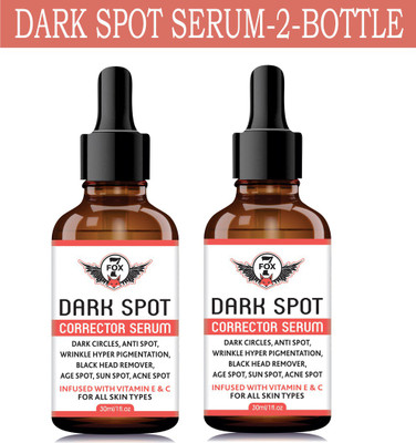 7 FOX Dark Spot Remover Serum| Brightening & Lightening | Pimple Marks -30ML-2-Bottle-(60)