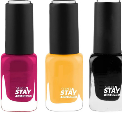 GFSU Long Lasting Non Toxic Professional Nail Polish MULTICOLOR(Pack of 3)