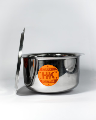 Super HK Tope with Lid 2.5 L capacity 18.46 cm diameter(Stainless Steel)