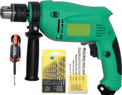 Digital Craft Makaai Impact Drilling Machine Multi-function Pistol Grip Electric Drill Machine With Drill Bit Sets For Metal Wood Concrete And LED 8 IN 1 Screwdriver Pistol Grip Drill(13 mm Chuck Size) Digital Craft Makaai Impact Drilling Machine Multi-function Pistol Grip Electric Drill Machine With Drill Bit Sets For Metal Wood Concrete And LED 8 IN 1 Screwdriver Pistol Grip Drill(13 mm Chuck Size)