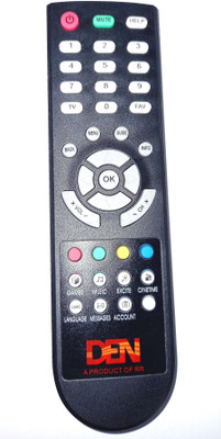 PMRK BEST IN BEST DEN SET TOP BOX BLACK Compatible Best Quality Remote With Full Working DEN SET TOP BOX, DEN SET TOP BOX Remote Controller(Black)