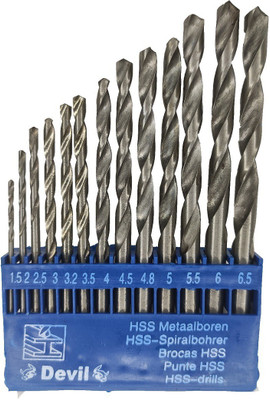 Inditrust 13PC HSS Drill Bit Set, All Size Bits for Electric Manual Drilling Machine -13 Pieces Rotary Tool(6.5 mm)