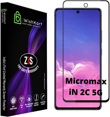 iWishKart Edge To Edge Tempered Glass for Micromax iN2c 5G(Pack of 1)