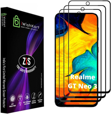iWishKart Edge To Edge Tempered Glass for Realme GT NEO 3 5G(Pack of 3)