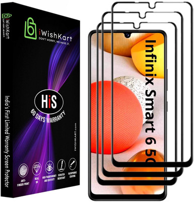 iWishKart Edge To Edge Tempered Glass for Infinix Smart 6 5G(Pack of 3)