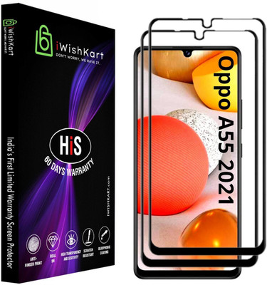 iWishKart Edge To Edge Tempered Glass for Oppo A55 2021(Pack of 2)