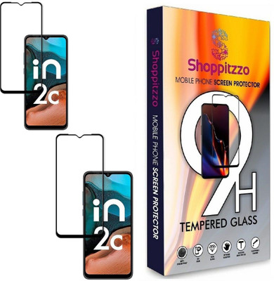 Shoppitzzo Edge To Edge Tempered Glass for Micromax in 2C(2022)/DuraGlass Tempered Glass/Full Screen Coverage-Edge to Edge/9H(Pack of 2)