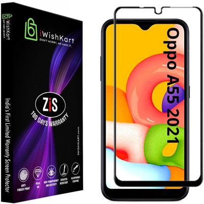 iWishKart Edge To Edge Tempered Glass for Oppo A55 2021(Pack of 1)
