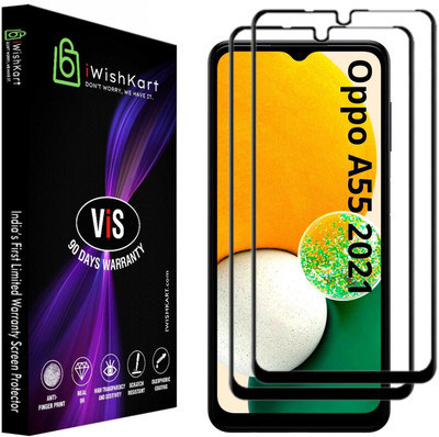 iWishKart Edge To Edge Tempered Glass for Oppo A55 2021(Pack of 2)