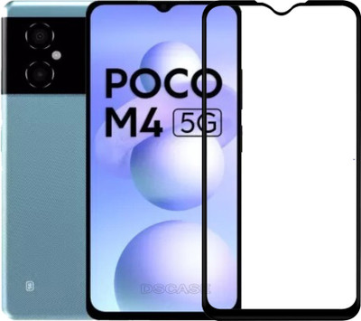 DSCASE Edge To Edge Tempered Glass for POCO M4 5G(Pack of 1)