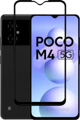 DSCASE Edge To Edge Tempered Glass for POCO M4 5G(Pack of 1)