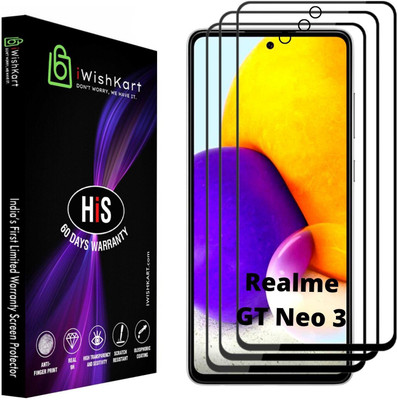 iWishKart Edge To Edge Tempered Glass for Realme GT NEO 3 5G(Pack of 3)