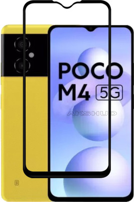 AKSHUD Edge To Edge Tempered Glass for POCO M4 5G(Pack of 1)