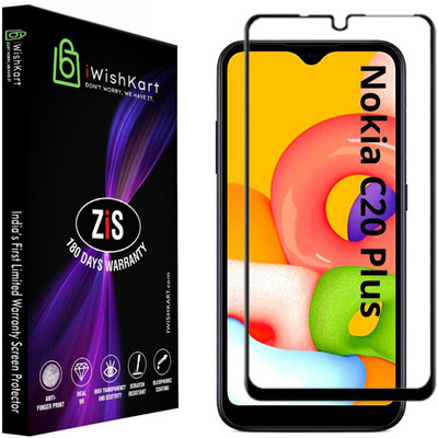 iWishKart Edge To Edge Tempered Glass for Nokia C20 Plus(Pack of 1)