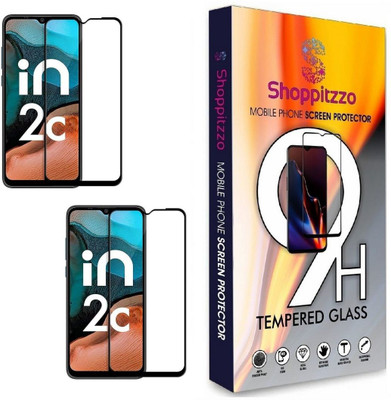 Shoppitzzo Edge To Edge Tempered Glass for Micromax in 2C(2022)/NeoShield Tempered Glass/Full Screen Coverage-Edge to Edge/9H(Pack of 2)