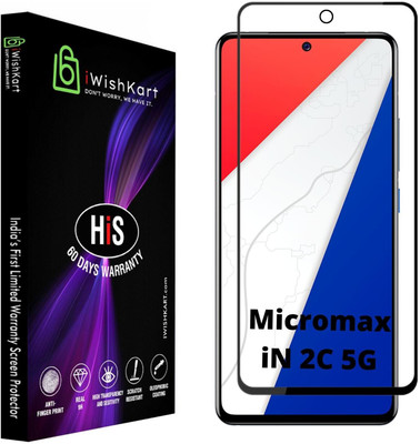 iWishKart Edge To Edge Tempered Glass for Micromax iN2c 5G(Pack of 1)