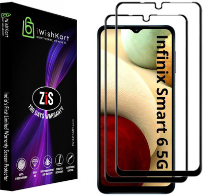 iWishKart Edge To Edge Tempered Glass for Infinix Smart 6 5G(Pack of 2)