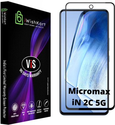 iWishKart Edge To Edge Tempered Glass for Micromax iN2c 5G(Pack of 1)