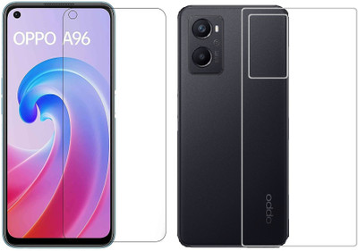 4 YARDS Front and Back Tempered Glass for Oppo A96(Pack of 1)