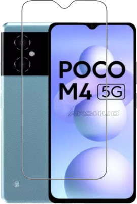 AKSHUD Tempered Glass Guard for POCO M4 5G(Pack of 1)