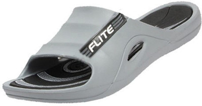 FLITE Men Slides(Grey, Black , 10)