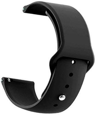 BLACK LOVIES 20 mm Silicon Smartwatch Band Straps Belt Smart Watch Strap(Black)